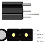 Outdoor Indoor Sm 2 Core 4 Core Ftth Drop Cable Fiber Optic Cable